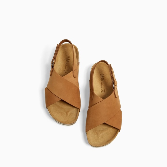 Zara Shoes Zara Kids Boys Leather Sandals 5 Tan Brown Poshmark
